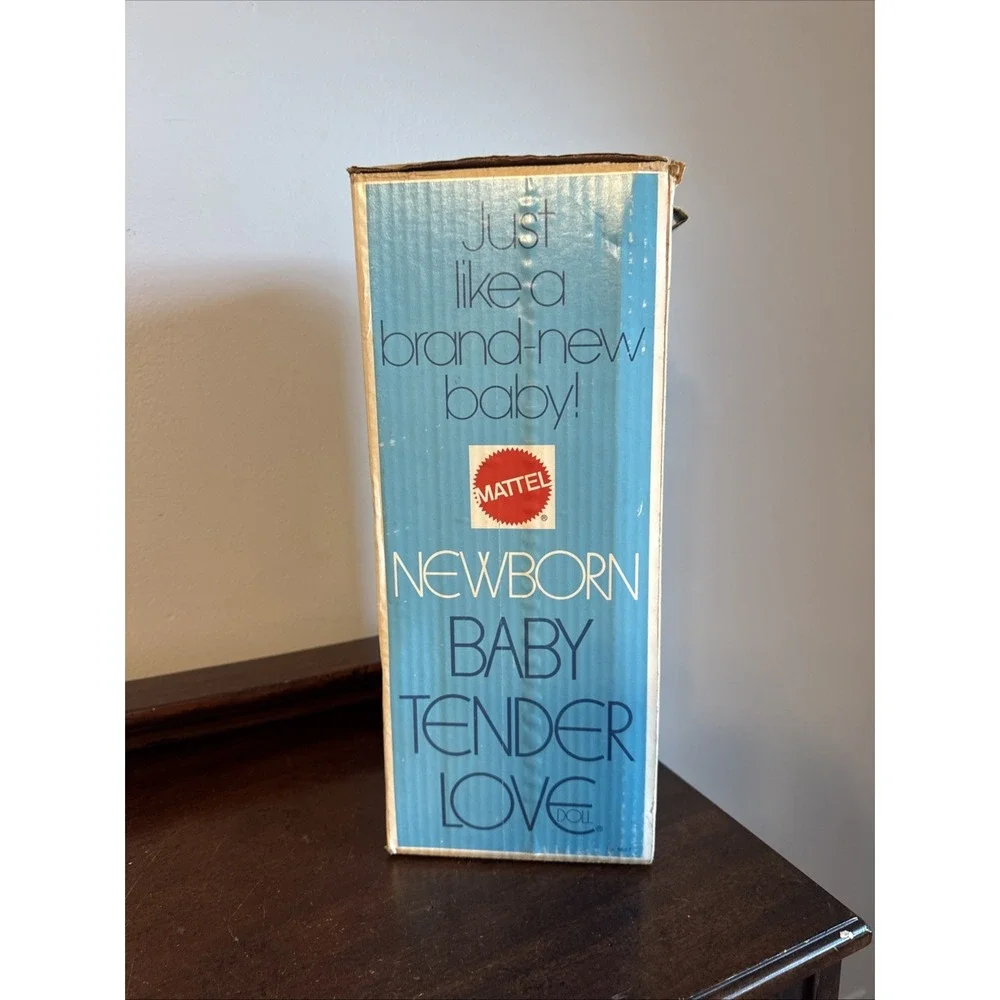 NOS Vintage Tender Love Mattel 1973 Newborn Black Baby & Accessories #8667